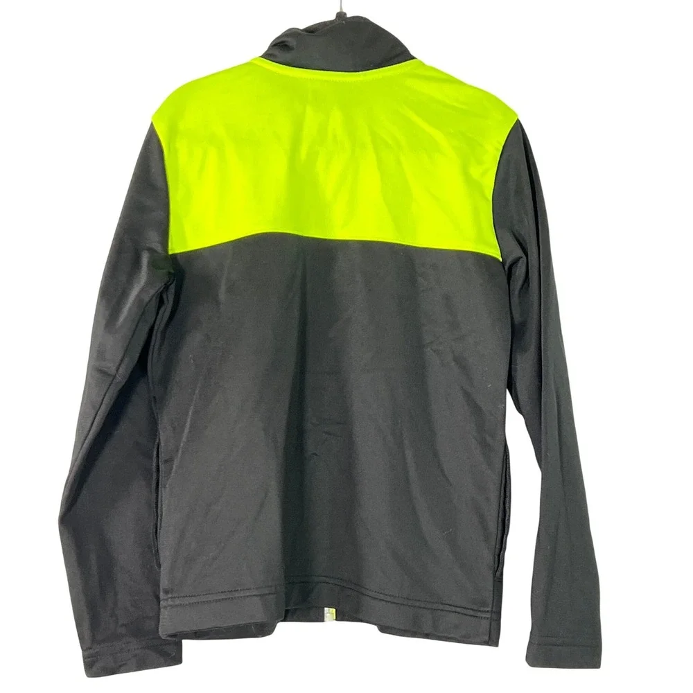 Nike Kids Neon Green Black Full Zip Track Suit Jacket Sporty Boys 6 Classic Bold